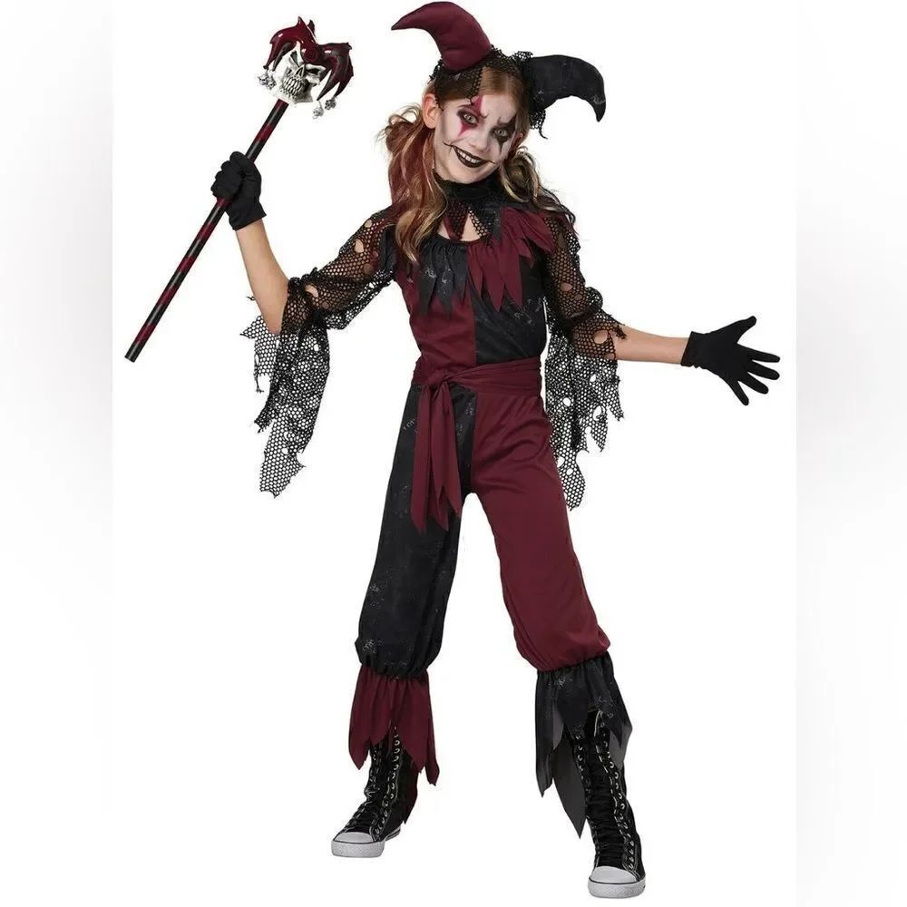 Spirit Halloween small kids pyscho jester costume